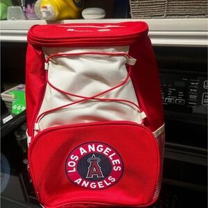 Los Angeles Angels Red and White Backpack cooler bag